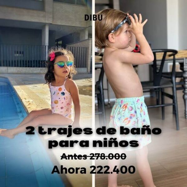 Combo 2 Trajes de Baño Para Niños