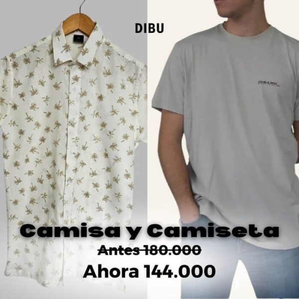 Combo Camisa Playera y Camiseta Hombre