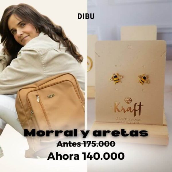 Combo Morral y Aretes