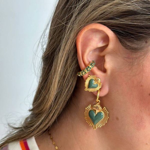 Aretes Tipo Candongas Corazón